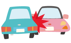 車同士の衝突イメージイラスト